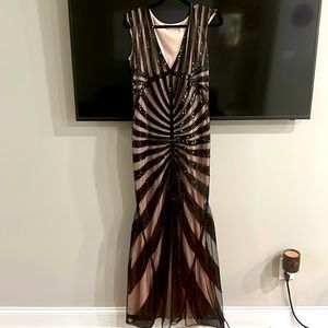 1920s Mermaid Maxi Long Sequin Dress